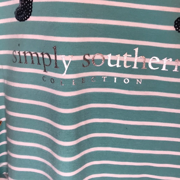 Simply Southern sequin dog mom  striped tee - Picture 6 of 10